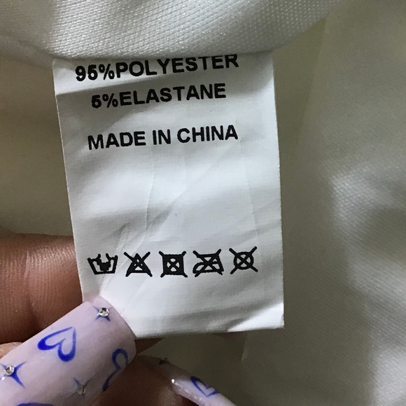 DRESS FOR EVERYONE XL White Mermaid 3D Floral VNeck Maxi Wedding/Prom Dress NWT - Picture 7 of 7